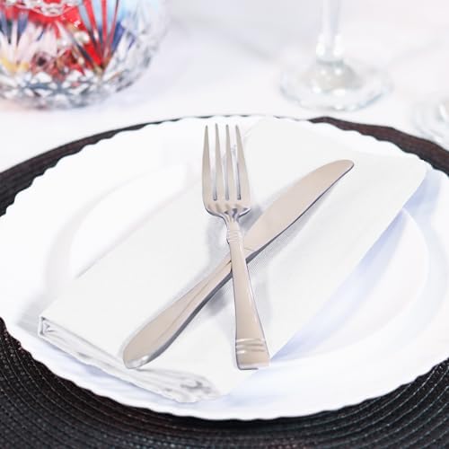 Utopia Home [12 Pack, White] Cloth Napkins 17x17 Inches, 100% Polyester