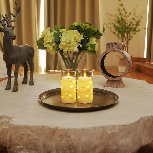 Homemory 3"x6" Flameless Candles, Flickering LED Pillar Candles with Remote