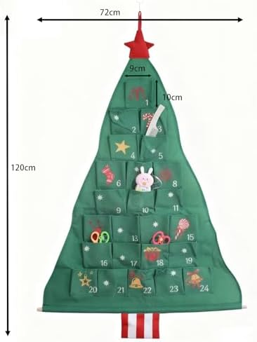 24-Pocket Tree Wall Organizer for Christmas Countdown & Home Storage