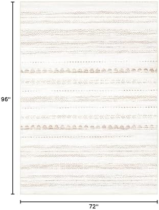 Nakagishi Boho 6x8 Area Rug Living Room Rugs Machine Washable Brown