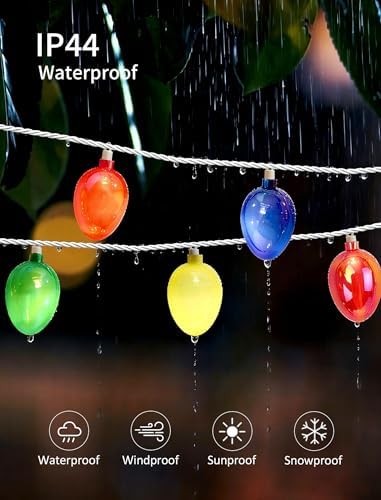 UL 12FT Connectable Easter Lights, 20 LED Electroplated Vintage Eggs