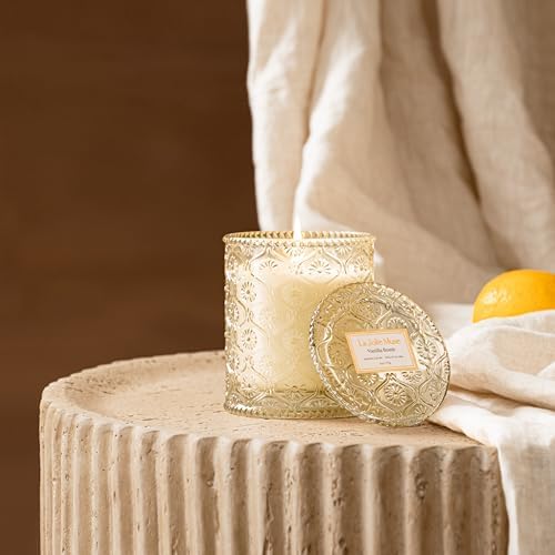 LA JOLIE MUSE Vanilla Zest Scented Candles for Home, Natural Soy, 40 Hrs