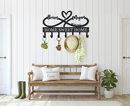 Personalized Metal Infinity Heart Key Hooks