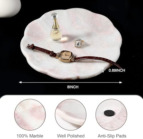 Stone Tray / Marble Tray / Namibia Rose / Natural / Set of 8