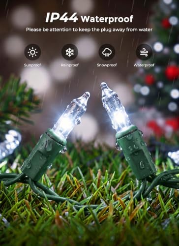 Minetom Clear Christmas String Lights, 100 Count 20 Feet Mini String Lights