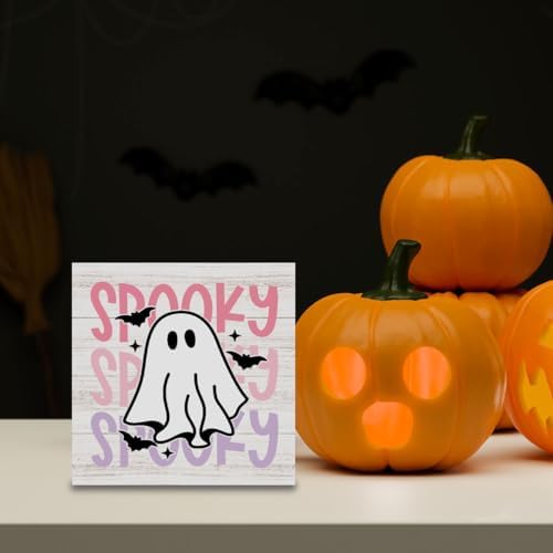 Cute Halloween Sign Decor Decorations for Home Halloween Ghost Decor