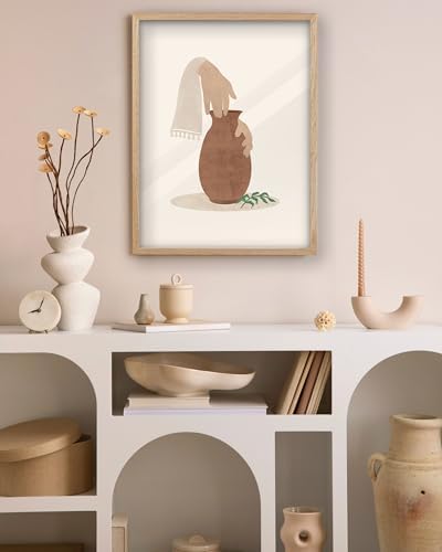 KensTro 16x20 Oak Framed Potter and Clay Christian Wall Art