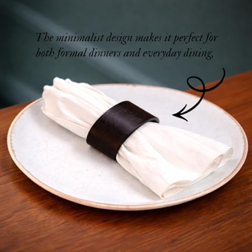 Handmade Black Plan Wooden Napkin Ring Made by Artisan Beautifully Crafted and Designed in India Set of 12