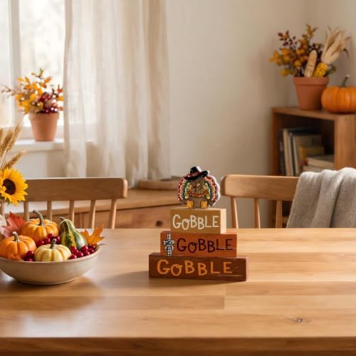 Smile Thanksgiving Wooden Block Decor