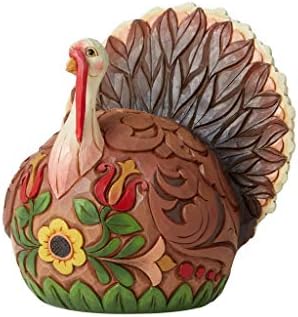 Enesco Jim Shore Heartwood Creek Harvest Turkey Feast Mode Figurine, 6.1 Inch, Multicolor