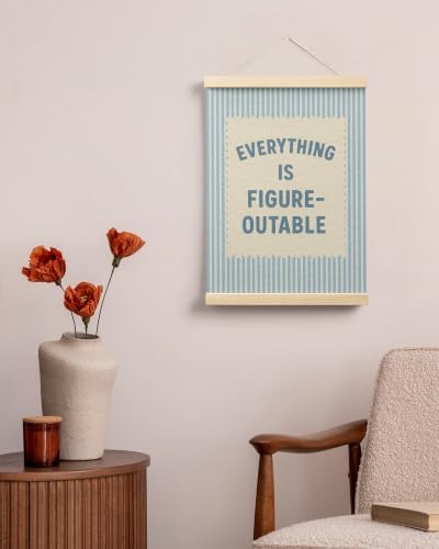 FGFK Everything Is Figureoutable Inspirational Wall Art Poster Hanger Frame