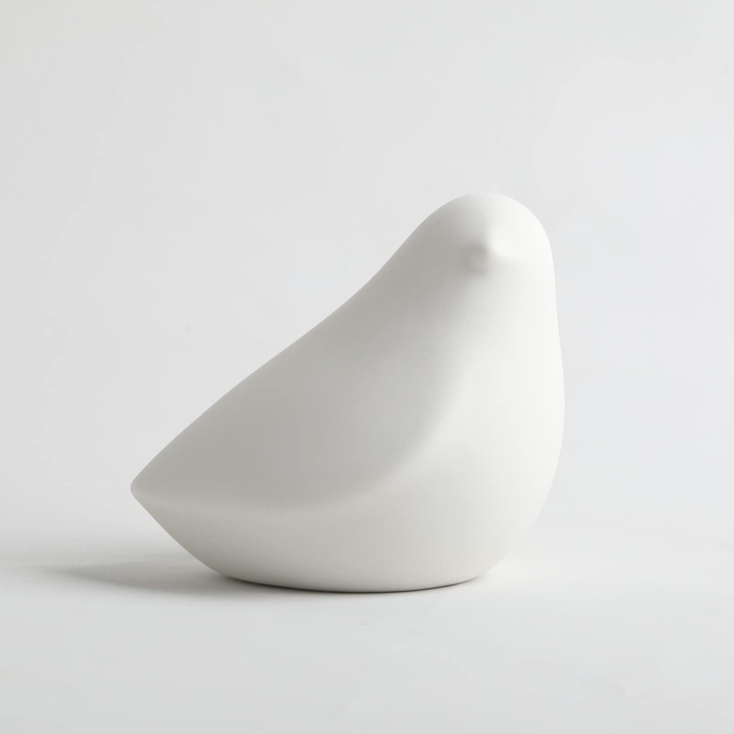 Ceramic Birds Figurines Small Birds Statues / White / Set of 2