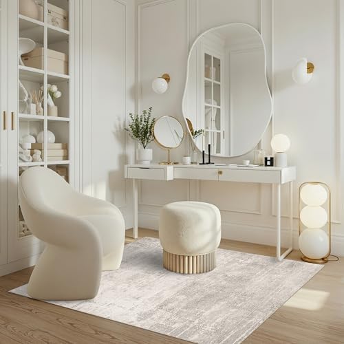 Washable 3x4 Kitchen Area Rugs: Abstract Stain-Resistant Sink Rug Non-Slip Durable Doormat Ultra Soft Bedroom Nursery