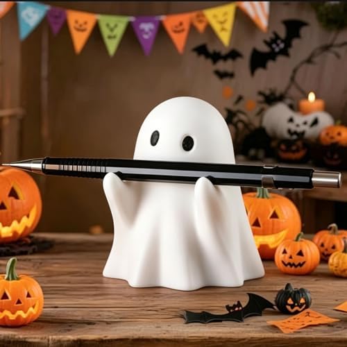 Halloween Ghost Figurine Funny Pen Holder Ghost Statue