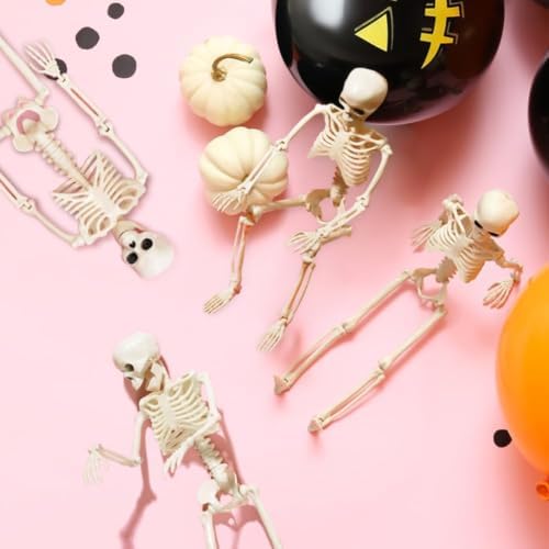 CAMIRUS 5PACK Halloween Skeleton Decorations, 16" Full Body Mini Skeletons