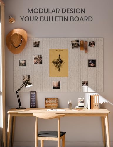 Fluxynara 36" x 24" Large Felt Bulletin Board, Light Gray