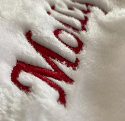 GiftsForYouNow Embroidered Burgundy Plush Personalized Christmas Stocking, Customized Stocking with Name, Stocking for The Mantle