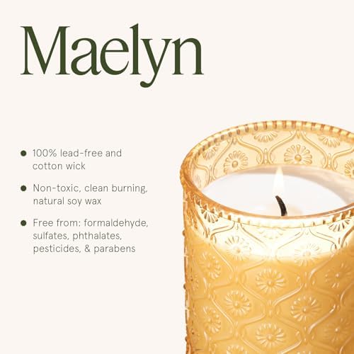 LA JOLIE MUSE Pumpkin Chai Scented Candles for Home,Natural Soy Wax 40Hrs