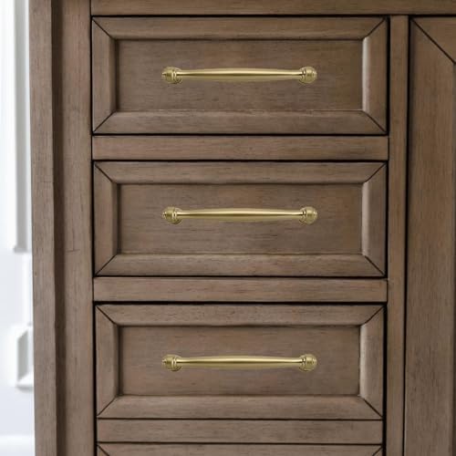 Cabinet Pulls Champagne Brass Kitchen / 5 Inch Hole Center / Champagne Bronze / 5 Inch / Set of 2