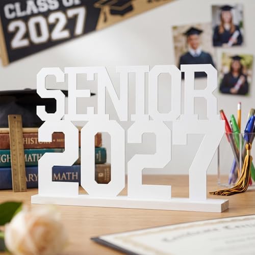 Cinnvoice Senior 2027 Sign Metal Class of 2027 Table Decorations