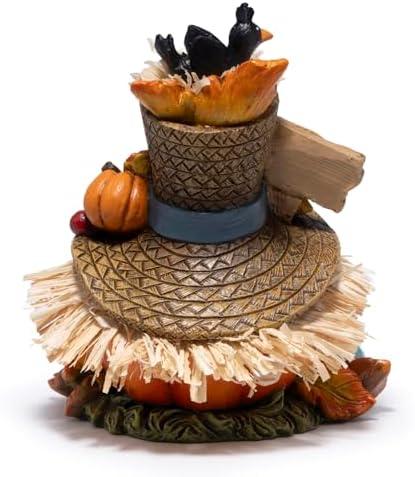 Hodao Pumpkin Figurine with Give Thanks Sign, Thanksgiving Decorations