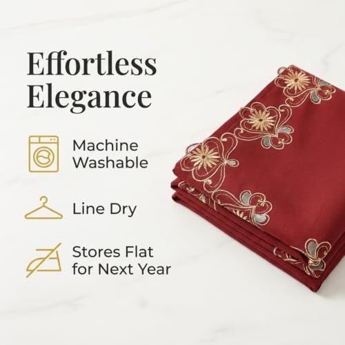 Decozen Mantel Scarf for Fireplace, Mantle Runner Cover Christmas Holiday Fireplace Decor Mantel Decoration Housewarming Gift