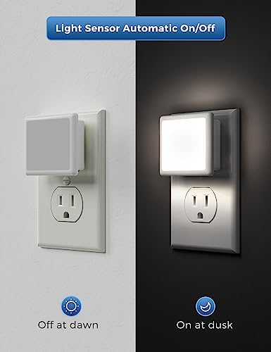 L LOHAS LED Night Light,Night Lights Plug into Wall, Dusk-to-Dawn Sensor