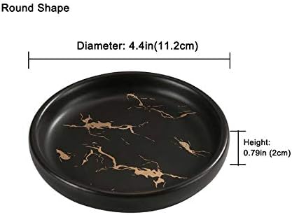 Ceramic Soap Dish Tray Holder / Black