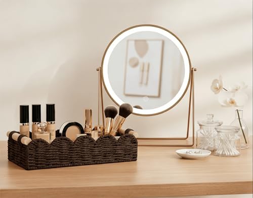 CubesLand Toilet Paper Storage Basket Organizer, Small Wicker Decor Basket