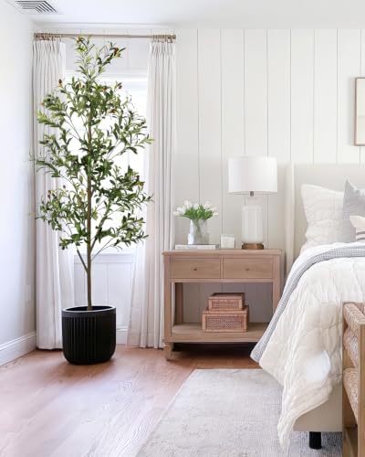 7FT Artificial Olive Tree Indoor Tall Faux with Planter
