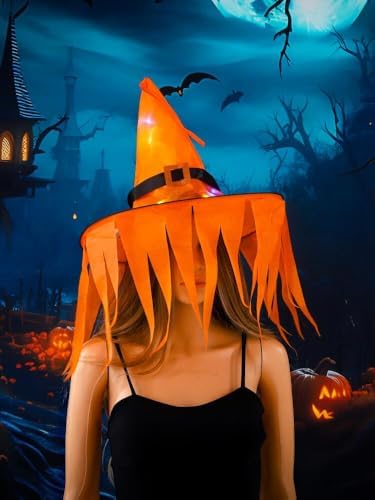 light up Halloween Decorations Witch Hat Hanging sawtooth Lights Ghost hats