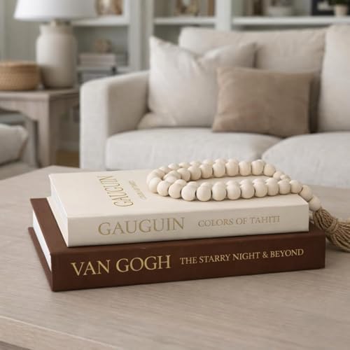 Stackable Faux Book Box / Beige-brown