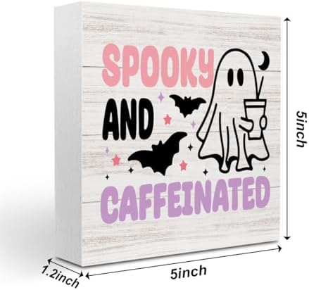 Halloween Ghost Coffee Sign Decor Decorations