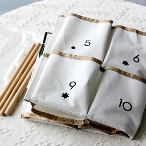 Christmas Advent Calendar With 24 Pockets Wall Hanging Decor