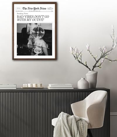 EcoHest 12x16 in Bad Vibes Don't Go With My Outfit Framed Wall Art