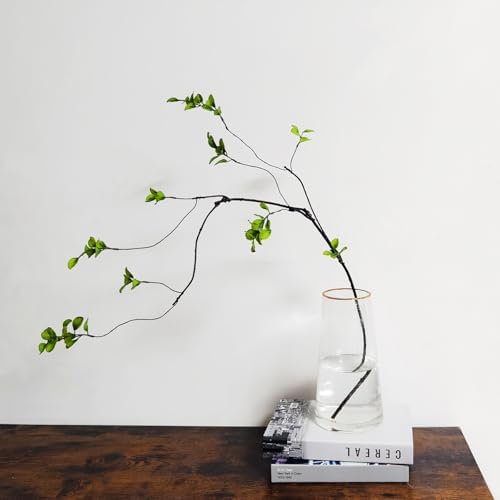 Artificial Ficus Branches Faux Eucalyptus Stems / Green / 47.2 Inch / Set of 4
