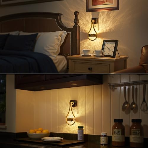 Briignite LED Night Lights Plug into Wall, 330° Rotating Night Light