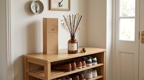 WEALD TRIBE Flower Reed Diffuser Set Clean White Linen Scent for Bathroom Air Fresheners | 4.0 fl oz Fragrance Oils
