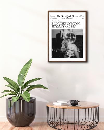 EcoHest 12x16 in Bad Vibes Don't Go With My Outfit Framed Wall Art