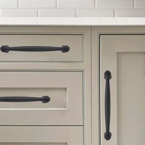 Cabinet Pulls Kitchen Matte Cabinet Handles Kitchen / 5 Inch Hole Center / Black / 5 Inch / Set of 2