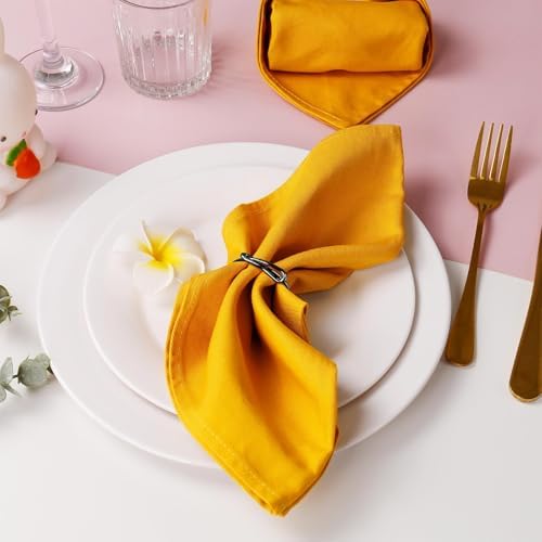 wonlex Elegant Modern Napkin Ring Buckles Set of 12 Cute Brushed Napkin Rings Serviette Napkin Holder Ring for Weddings Dinner Engagement Party Table (Infinity Knot-Black)