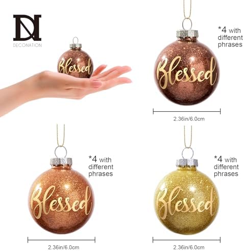 DN DECONATION 12PCS Thanksgiving Hanging Ball Ornaments for Home Party