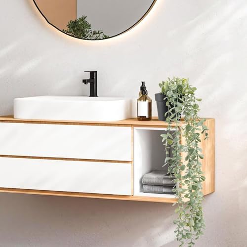 Der Rose 24" Fake Hanging Eucalyptus Plant for Bathroom Wall Art Decor
