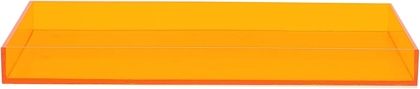 Acrylic Tray Bathroom Tray for Countertop / Orange