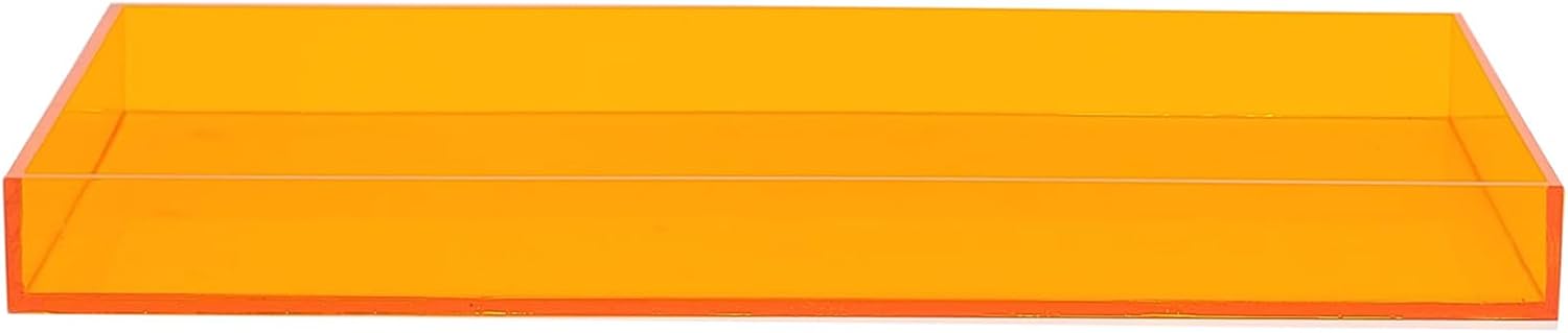 Acrylic Tray Bathroom Tray for Countertop / Orange