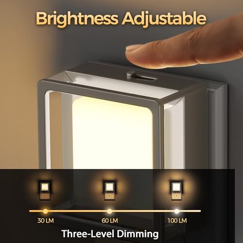 DORESshop Night Light,Night Lights Plug into Wall,2 Pack 3000K Nightlight