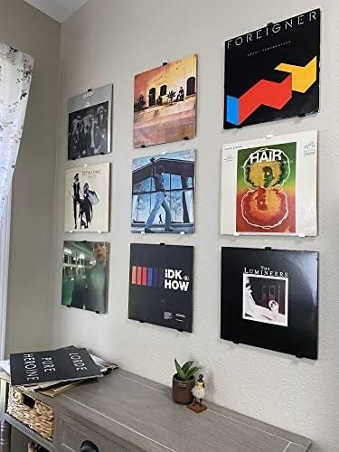 Minimalist Vinyl Record Album Wall Mount Display- 30 Pack| No Wall Damage so Perfect for Apartments, Dorms, & Office