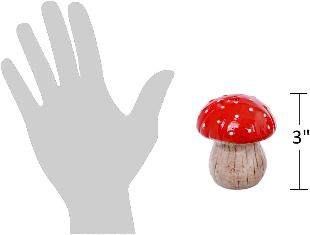 Ceramic Mushroom Salt and Pepper Shaker Set