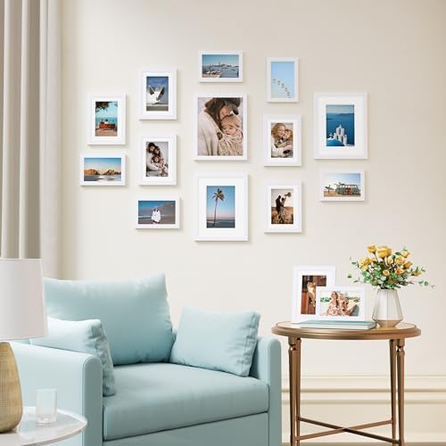 Vittanly 15 Pack Picture Frames Collage Wall Decor, Wall/Tabletop Display