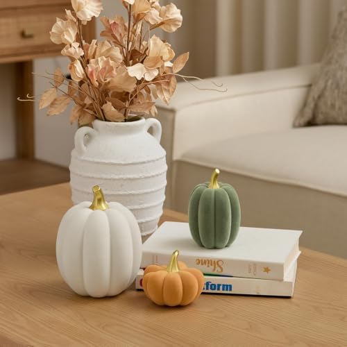 WDS WONDROUS Fall Pumpkin Decor, Faux Artificial Pumpkin for Home Table